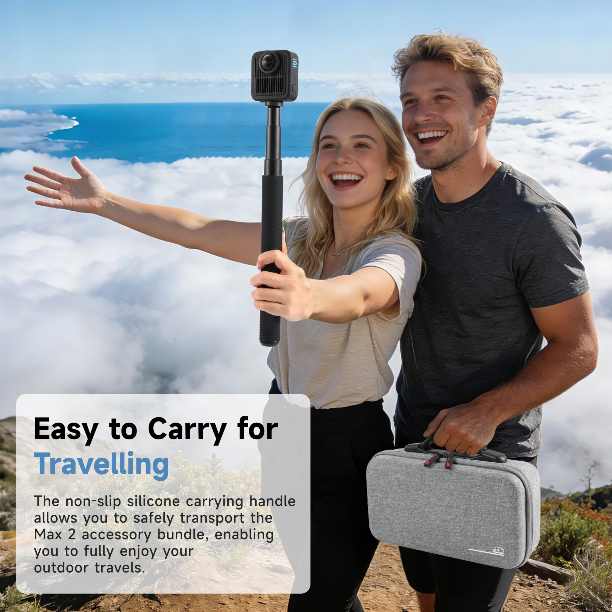 Gopro Max 2용 휴대용 케이스 Max 2 듀얼  - Battery Case Storage 리뷰 및 가격
