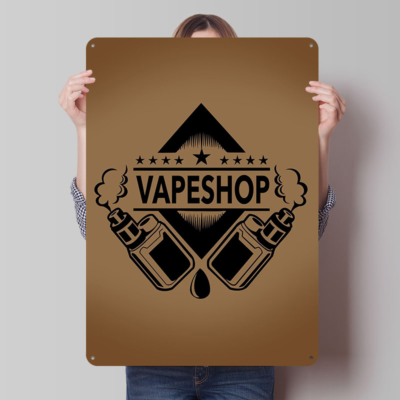 전자담배 가게 로고 양철 포스터 맞춤형 벽 장식 레트로 - Vaping Shop 리뷰 및 가격