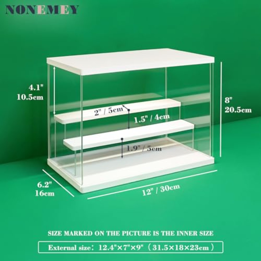 투명 아크릴 전시 케이스 스탠드 LED 조명 포함 2/ - Battery Case Storage 리뷰 및 가격